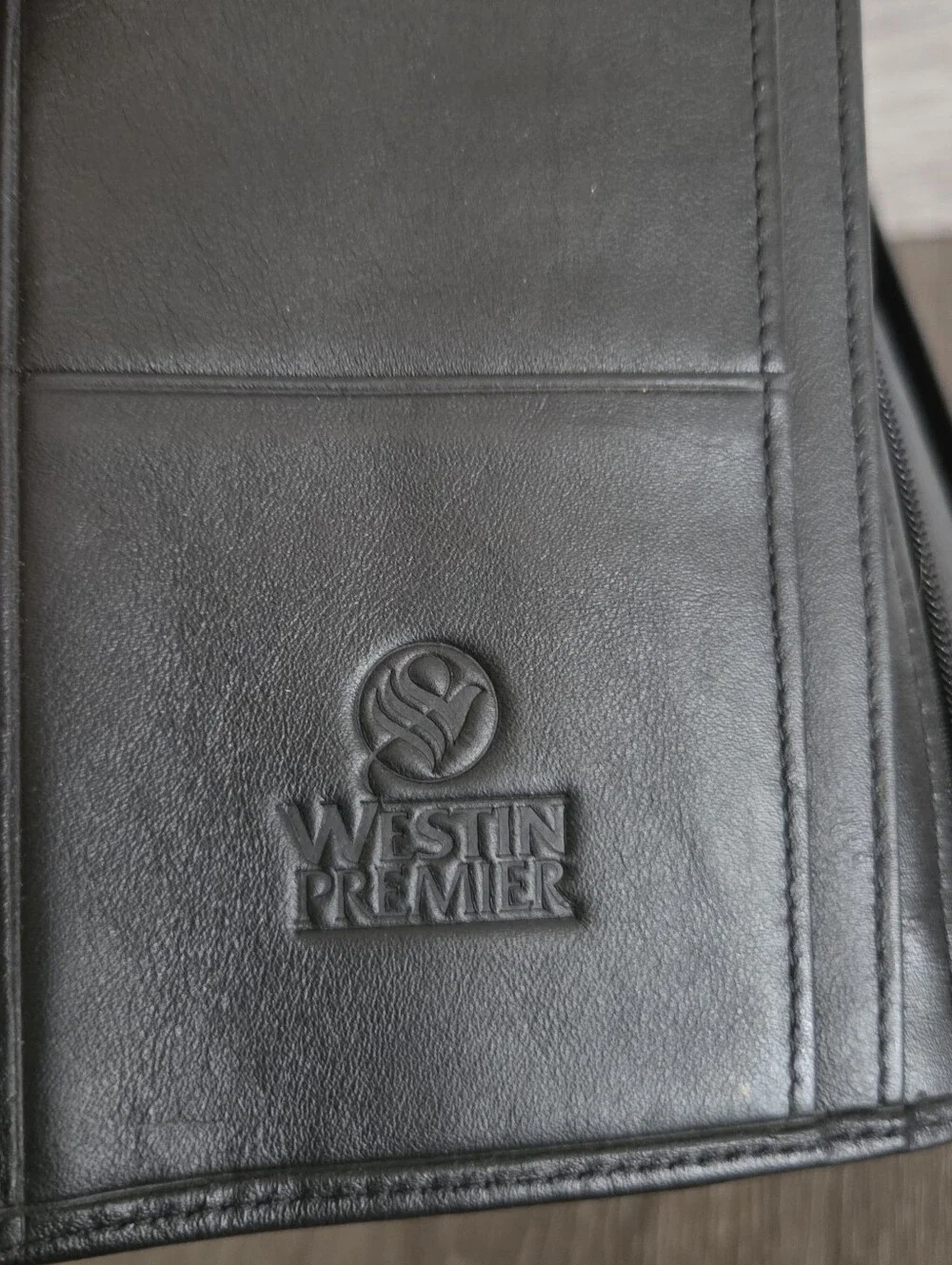 Vintage Westin Premier Black Leather Travel Wallet / Checkbook Organizer